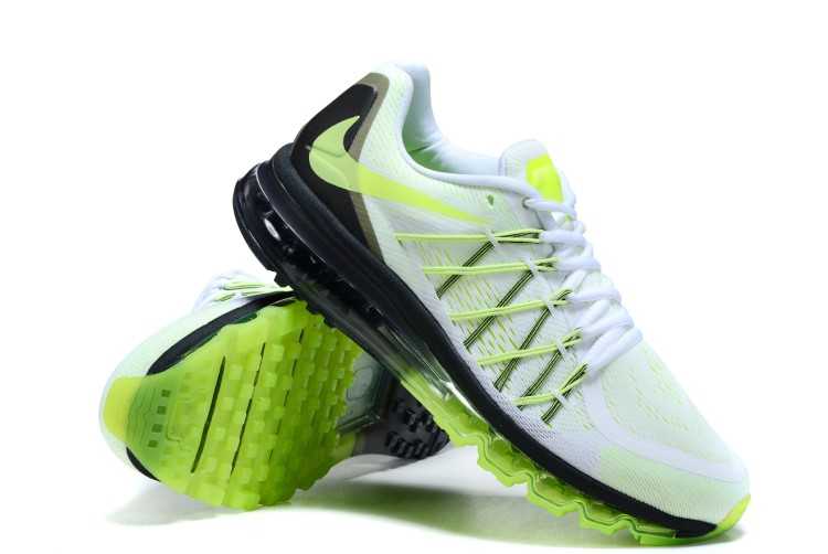 Nike Air Max 2015 bateau authentique chute le dernier basket blanc noir vert en stock